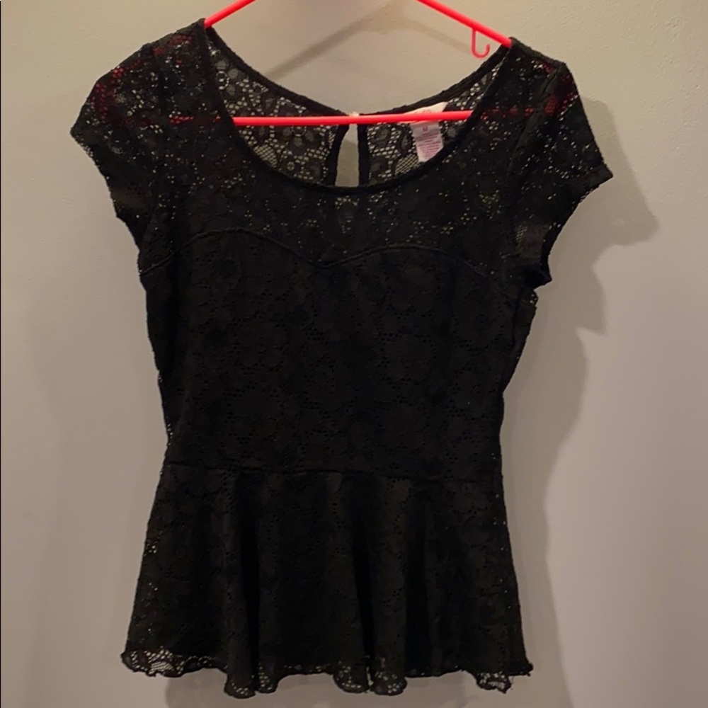 Lace Black Blouse